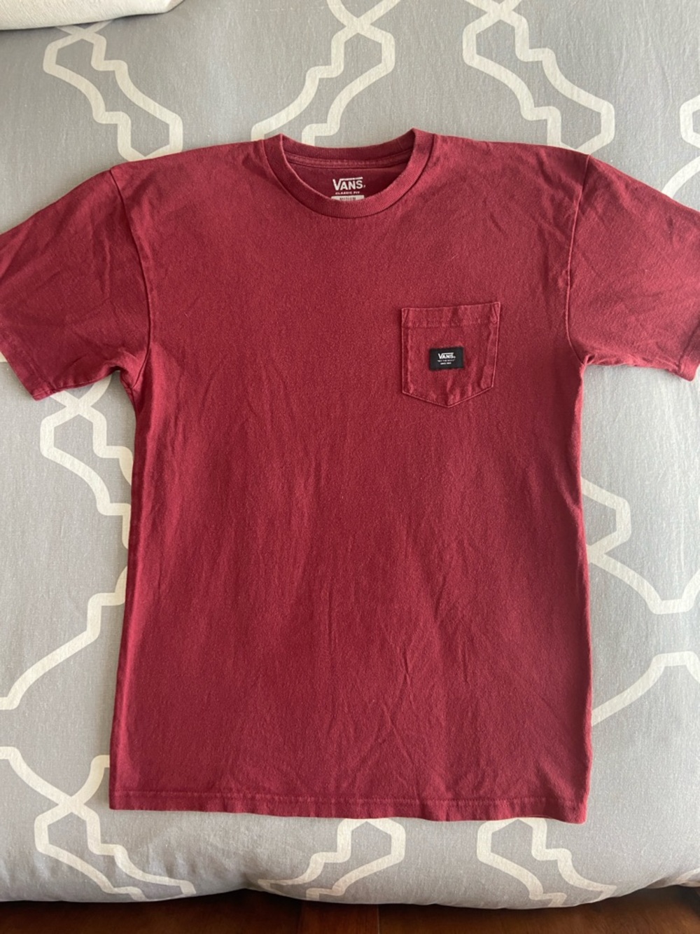 Vans Short Sleeve Pocket Tee - Burgundy